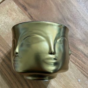 Matte Gold Interior Muse Minimal Face Bowl
